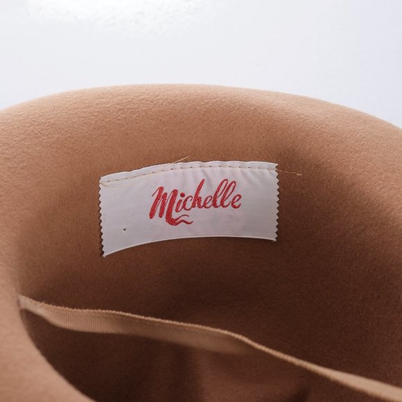 Vintage Michelle Camel Tan 100% Wool Made in USA Hat main image 7